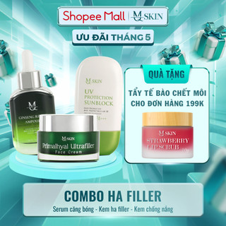 Combo Kem Dưỡng HA, Serum Că.ng Bóng, Kem Ch.ống Nắ.ng MQ SKIN