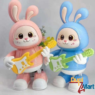  Đồ chơi thỏ nhảy múa đánh đàn guitar có đèn có nhạc di chuyển vui nhộn Quà tặng cho bé trai gái an toàn cho bé 