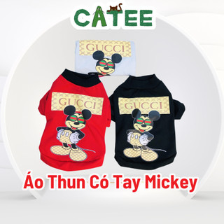 Áo Thun Có Tay Dành Cho Thú Cưng Họa Tiết Mickey