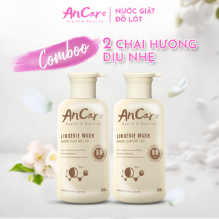 Combo 2 chai nước giặt đồ lót Ancare hương dịu nhẹ, chống viêm, hạn chế nấm khuẩn an toàn cho da nhạy cảm, chai 350ml