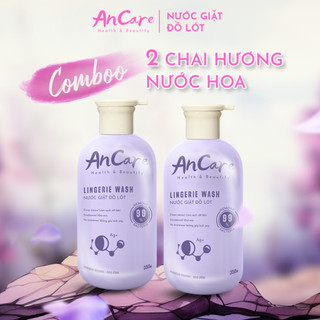 Combo 2 chai nước giặt đồ lót Ancare hương nước hoa, chống viêm, hạn chế nấm khuẩn an toàn cho da nhạy cảm, chai 300ML