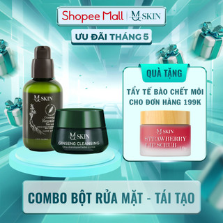 Combo Tái T.ạo Da Serum Nhân Sâm Và Bột Rửa Mặt Nhân Sâm MQ SKIN