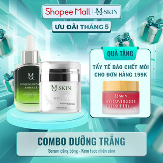 Combo Dưỡng Da Kem Face Nhân Sâm - Serum Căng Bóng MQ SKIN