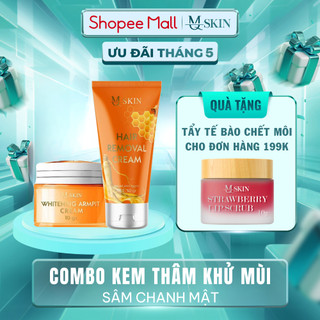 Combo Sâm Chanh Mật, Khử Mùi Giảm Thâm Nách - MQ Skin Whitening Armpit Cream