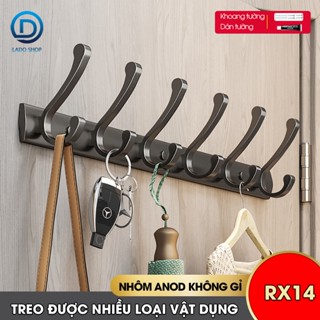  Móc treo tường RX14 Nhôm anod không rỉ móc treo quần áo phòng ngủ phòng khách nhà tắm nhà bếp móc treo sau cửa 