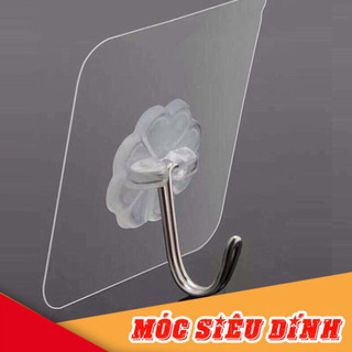 Móc Dán Tường Siêu Dính Trong Suốt Chịu Lực Tốt Treo Tường Chắc Chắn 6x6 cm ( Chính Hãng )