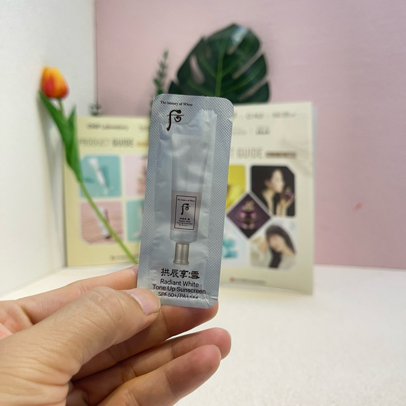 Gói sample kem chống nắng nâng tông da Whoo Seol Radiant Tone Up Sunscreen 1ml