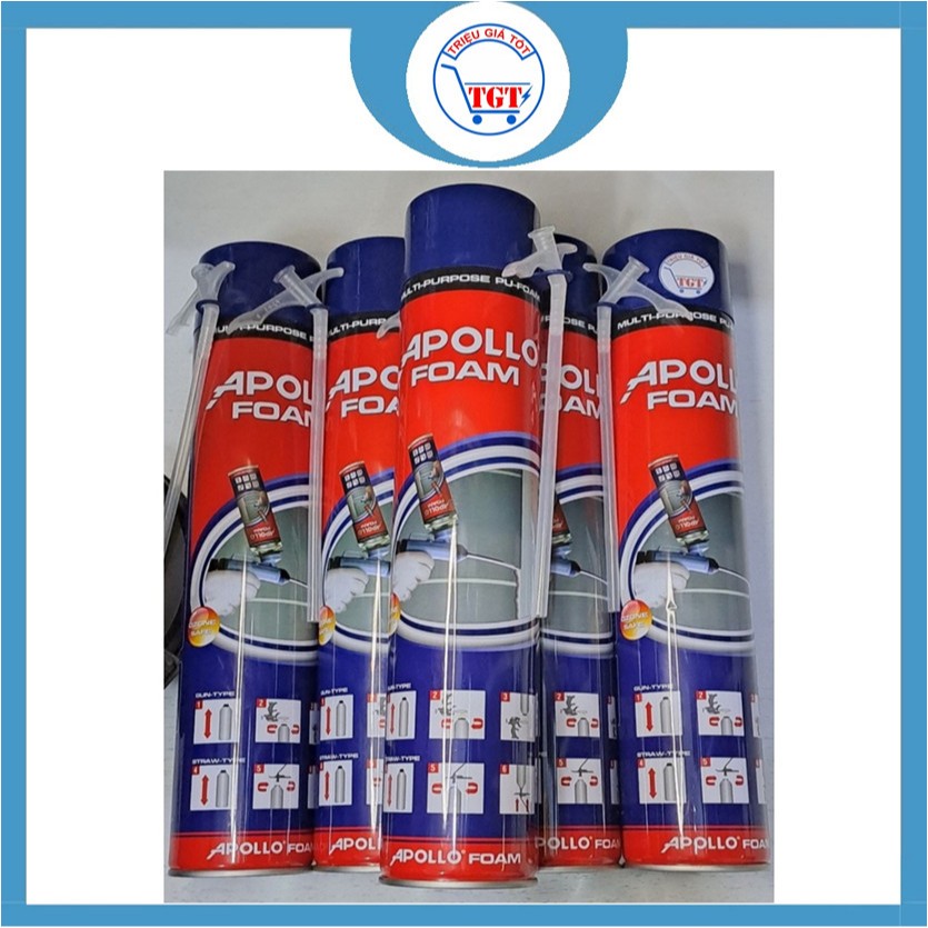 Keo Bọt Nở Apollo Foam 750ml chính hãng + vòi