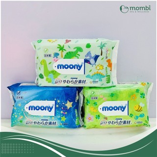 Giấy ướt Moony hàng nội địa Nhật gói 76 miếng - cam kết chính hãng