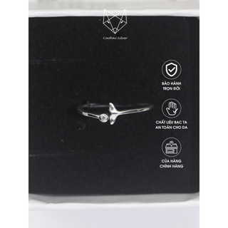 Nhẫn Nữ Bạc Ta CaoBac Silver Mặt Hình Đuôi Cá Dễ Thương, Đơn Giảm Làm Quà Tặng Bạn Gái