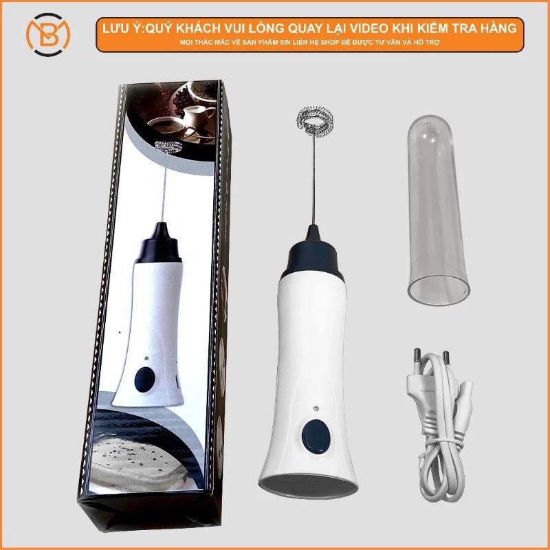 Máy đánh trứng tạo bọt cafe zb sạc USB