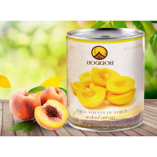 Đào lon ngâm thái lan boddob ,đào ngâm nước đường - lon 825gr