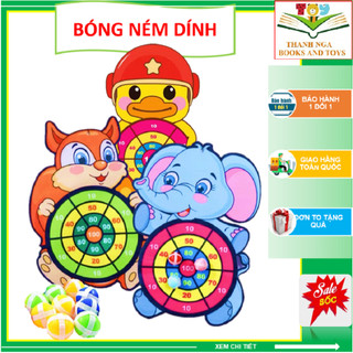 Ném Bóng Dính, Bảng Phi Tiêu Bóng Ném Dính Rèn Luyện Tính Tập Trung Cho Bé - Tặng kèm 3 bóng