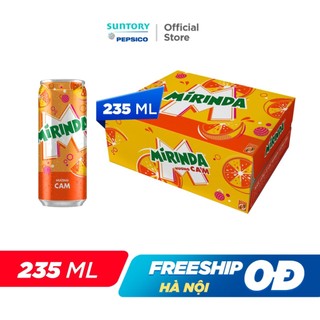 Thùng 24 lon nước giải khát mirinda cam