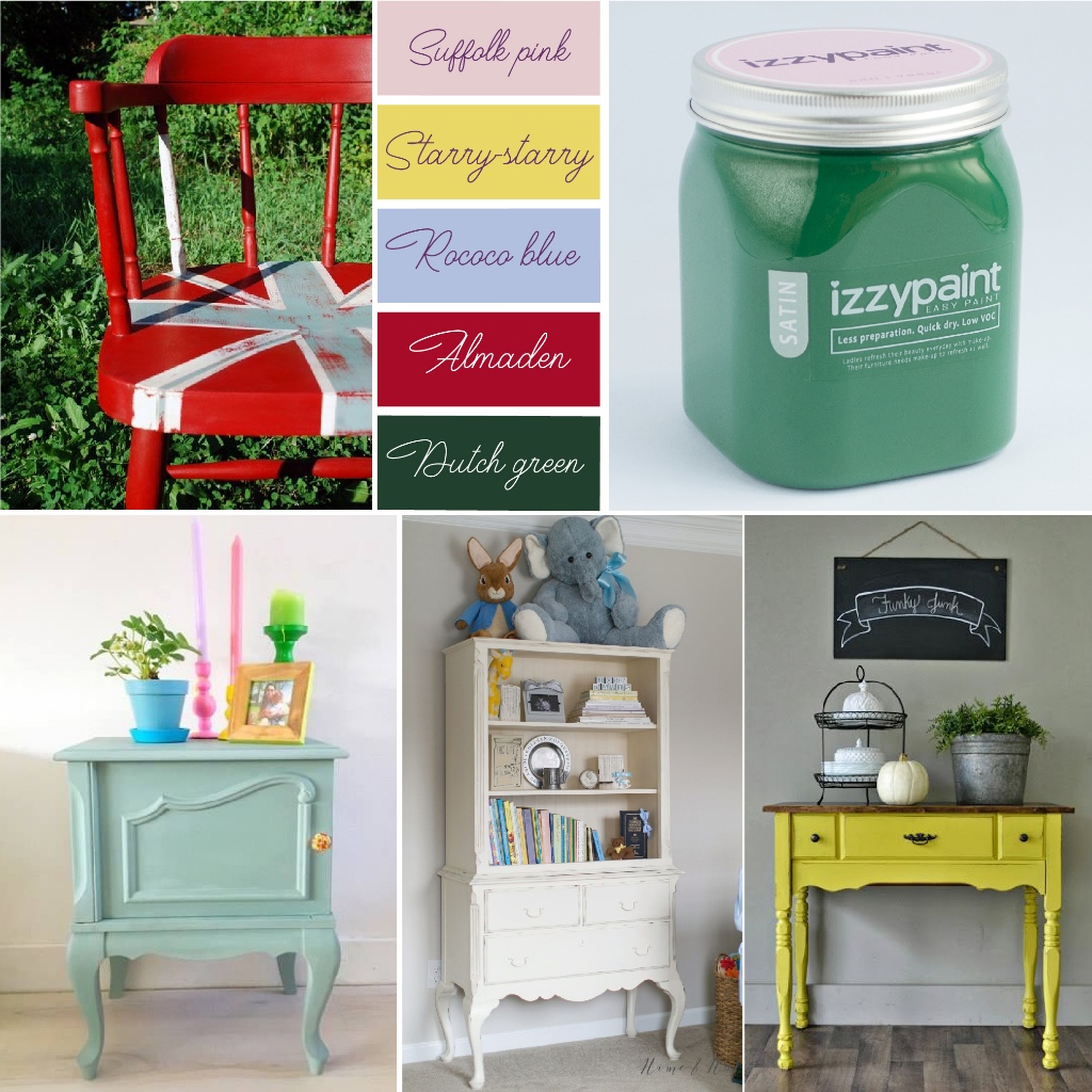 Sơn IZZYPAINT 700gr 💙 Chalk Paint 💙 Sơn gỗ gốc nước không mùi độc hại nhanh khô