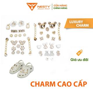 Bộ charm sticker trang trí gắn dép theo chủ đề- Chất liêu nhựa xi mạ cao cấp, cao su, nhựa PVC