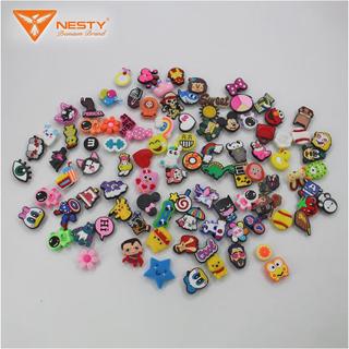  Set 15 Sticker Jibbitz  Charm Gắn Dép NESTY Đa Dạng Mẫu Mã Dễ Thương Chất Liệu Nhựa PVC