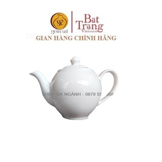 Ấm trà siêu trắng có màng lọc chống tắc dung tích 650 ml gốm sứ Bát Tràng