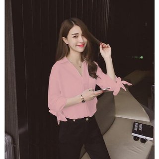 Áo Kiểu Nữ Cột Nơ Tay Lỡ