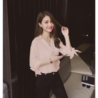Áo Kiểu Nữ Cột Nơ Tay Lỡ