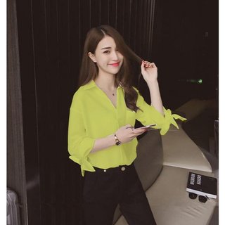 Áo Kiểu Nữ Cột Nơ Tay Lỡ