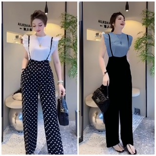 A56 Bộ Áo Tay Bèo Kèm Quần Yếm