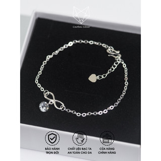Lắc Tay Bạc Ta Caobac Silver Hình Vô Cực Mix Đá Sang Trọng, Lịch Sự