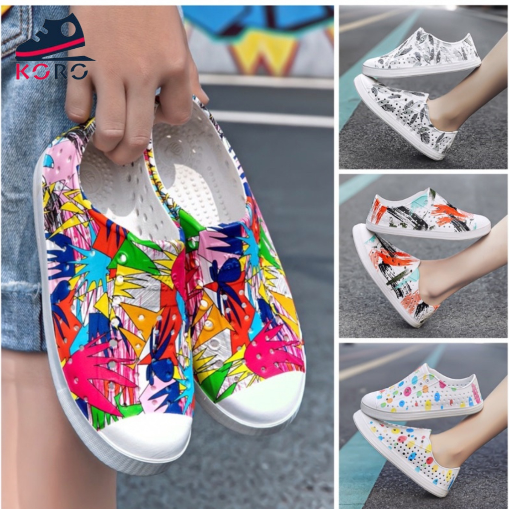 Giày nhựa Unisex đi mưa KORO cao cấp, chống nước hoàn hảo siêu bền dễ vệ sinh, thoải mái đi biển