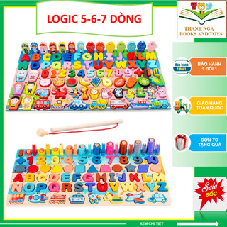 Bảng Câu Cá Gỗ Thông Minh Đa Năng Cho Bé - Logic 5-6-7 dòng