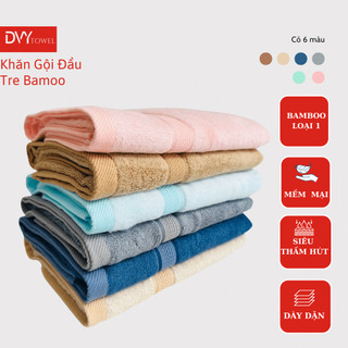 Khăn Gội Đầu Tre Bamboo Dày Dặn Mềm Mại Không Phai Màu Không Xù Bông