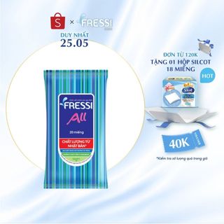 Khăn ướt chăm sóc gia đình Fressi Care All 20 miếng/gói