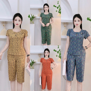 ❤️FREESHIP🛑 BỘ LANH LỬNG mặc nhà bộ lanh hoa cánh tiên quần lỡ siêu xinh chất lanh mịn mát  _sẵn hàng