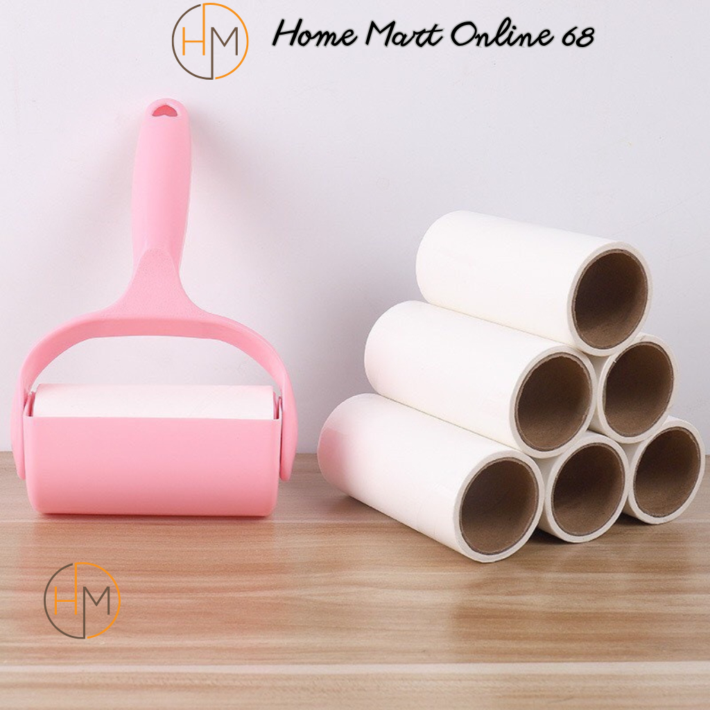 [ COMBO 20 Lõi Tặng 2 Cây Lăn ] Cây lăn bụi làm sạch quần áo ga giường, lông chó mèo, có lõi lăn bụi thay thế HM68