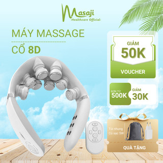 Máy massage cổ vai gáy 8D điều khiển qua app Mihome, xung điện chuyên sâu kết hợp chườm ấm giúp giảm đau nhức Masaji