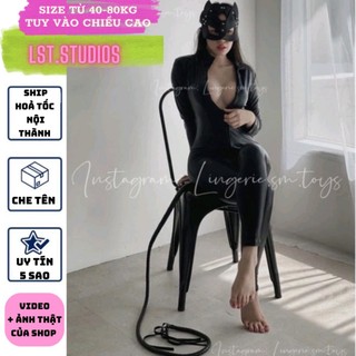 Ll8062 jumsuit da kéo khóa - spy woman cosplay nữ điệp viên gợi cảm có bigsize cosplay sexy gợi cảm