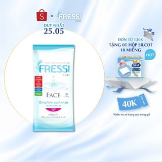Khăn ướt chăm sóc da Fressi Care Face gói 20 miếng/gói