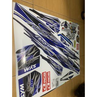 Tem xe elegant 50cc lửa trắng xanh đen
