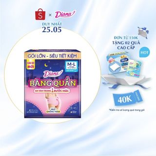 Băng đêm dạng quần Diana size M-L 5 chiếc/gói