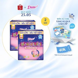 Bộ 2 Băng đêm dạng quần Diana size M-L 5 chiếc/gói