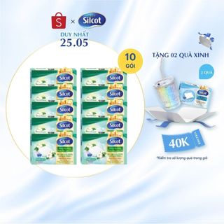 Bộ 10 hộp Bông trang điểm (bông tẩy trang) cao cấp Silcot Premium 66 miếng/hộp