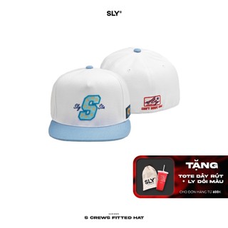 Mũ lưỡi trai SLY S Crews Fitted Hat xanh trắng