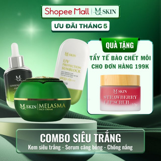 Combo Dưỡng Kem Siêu Trắng, Kem Chống Nắng, Serum Căng Bóng Da MQ SKIN