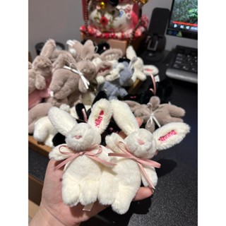 Móc khóa thỏ thêu tên theo yêu cầu size 10cm SMX ( HÀNG CÓ SẴN)