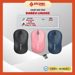 Chuột không dây DAREU LM106G nhiều màu sắc kết nối usb wireless 2.4ghz - bảo hành 24 tháng