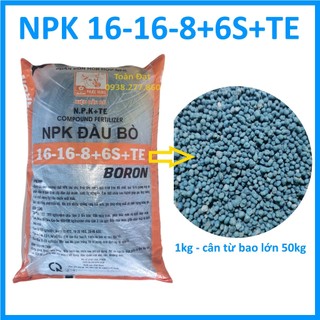 (1kg) Phân Bón NPK 16-16-8, Giúp cây trồng đâm chồi, phát đọt, phát rễ, lá to, xanh dày