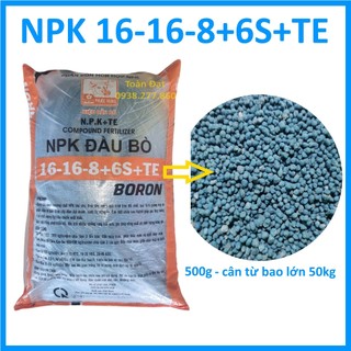 (500g) Phân bón NPK 16-16-8, cây trồng đâm chồi, phát đọt, phát rễ, lá to, xanh dày