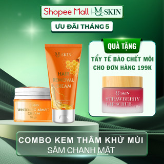 Combo Sâm Chanh Mật, Khử Mùi Giảm Thâm Nách - MQ Skin Whitening Armpit Cream