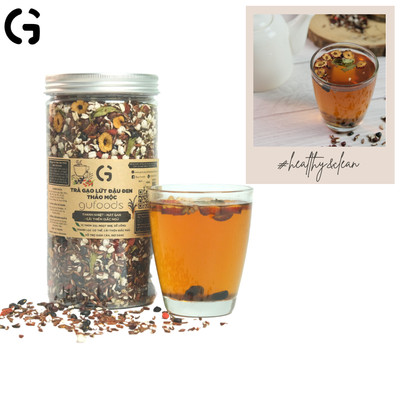 Trà gạo lứt đậu đen thanh nhiệt GUfoods - Tự nhiên, Thanh lọc cơ thể, Mát gan, Ngủ ngon (200g/500g)