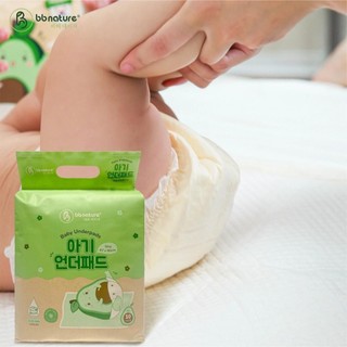 Tấm lót chống thấm đa năng Bb nature cao cấp Hàn Quốc mềm mịn tiện lợi an toàn cho bé từ sơ sinh bịch 10 miếng