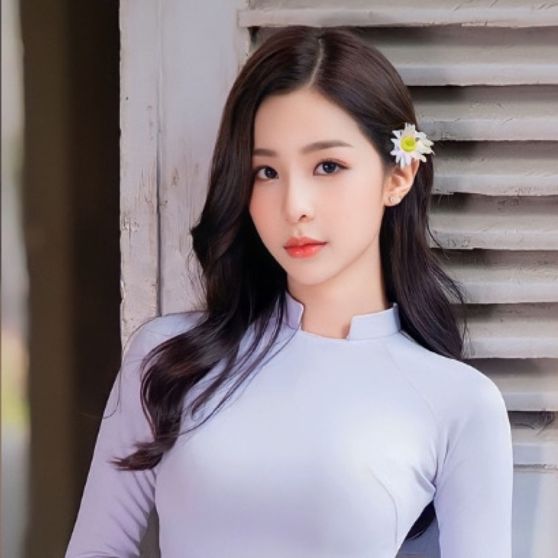 không lộ ao loại tốt áo dài học sinh cấp 3 trắng xanh nhiều CỔ VUÔNG HỞ - DÀY KHÔNG LỘ - ẢNH Thật(CÓ